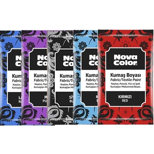 KUMAŞ BOYASI-TOZ NOVA COLOR 12GR.PKT*12-KAHVE