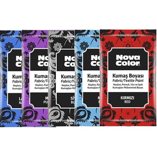 KUMAŞ BOYASI-TOZ NOVA COLOR 12GR.PKT*12-MAVİ