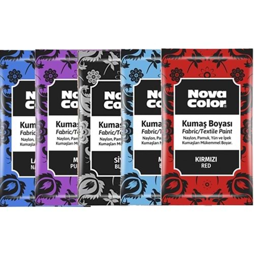 KUMAŞ BOYASI-TOZ NOVA COLOR 12GR.PKT*12-MOR