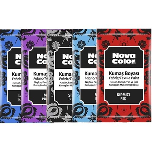 KUMAŞ BOYASI-TOZNOVA COLOR 12GR.PKT*12-YEŞİL