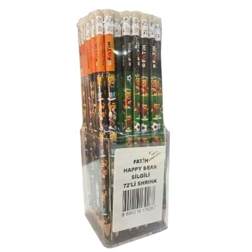 KURŞUN KALEM-FATİH HAPPY BEAR PKT*72 SİLGİLİ