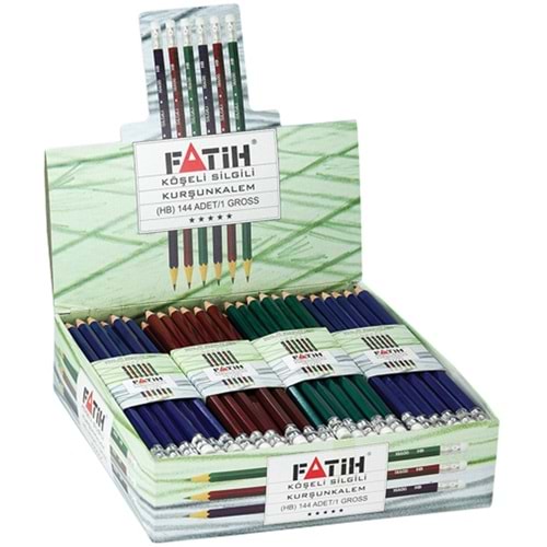 KURŞUN KALEM-FATİH PKT*144-KÖŞELİ SİLGİLİ