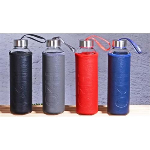 MATARA-H2O CAM*DERİ KILIFLI 500ML*KOYU -87252