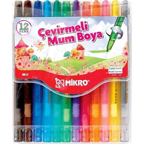 MUM BOYA-ÇEVİRMELİ MİKRO PKT*12 KISA BOY