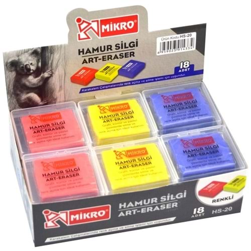 SİLGİ-MİKRO RENKLİ HAMUR PKT*18