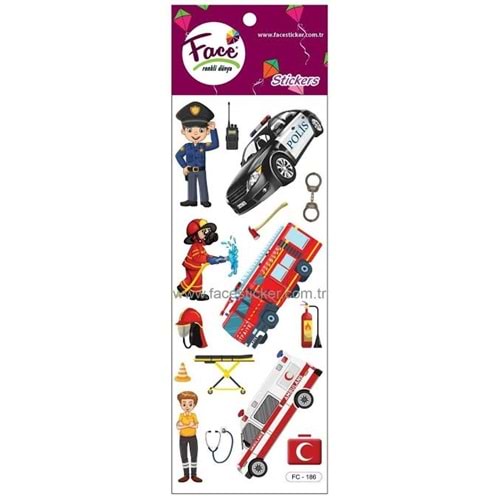 STİCKER-FACE A4 BOY MESLEKLER-TAŞITLAR
