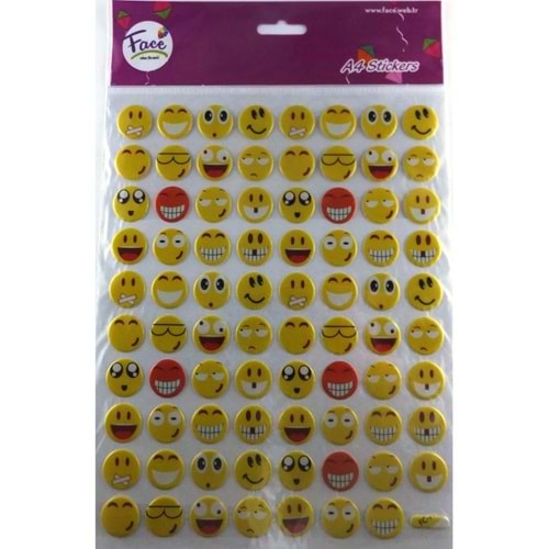 STİCKER-FACE KABARTMALI-A4 BOY GÜLENYÜZ