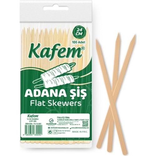 YASSI ADANA ŞİŞ-GREEN 24CM PKT*100