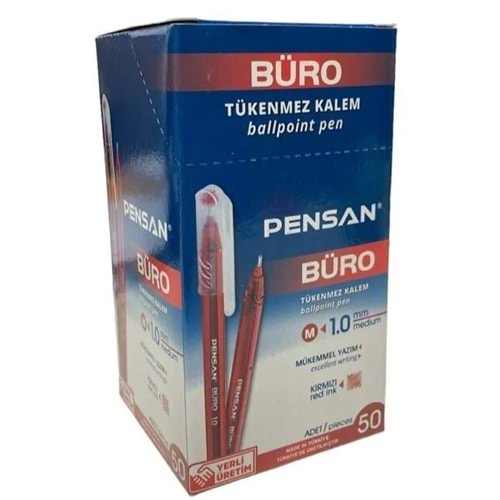 TÜKENMEZ KALEM-PENSAN BÜRO 1,0 PKT*50-KIRMIZI