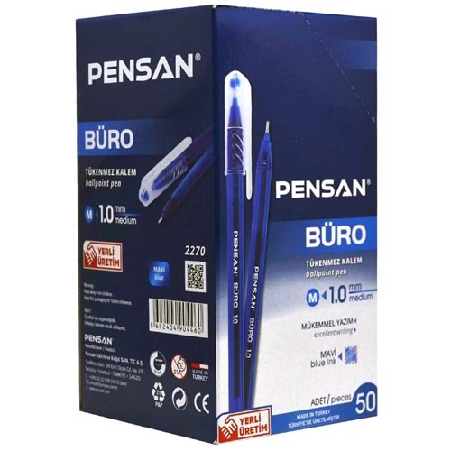 TÜKENMEZ KALEM-PENSAN BÜRO 1,0 PKT*50-MAVİ
