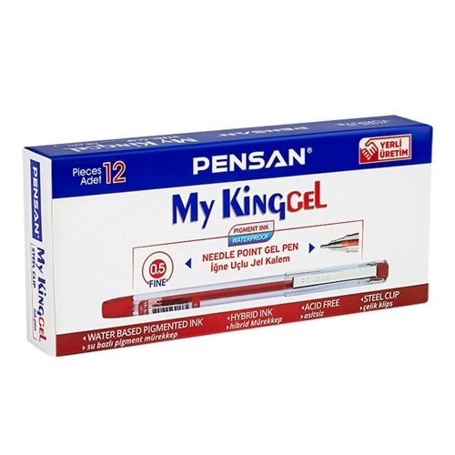 TÜKENMEZ KALEM-PENSAN KLİPS MY-KING 0,5 PKT*12-KIRMIZI