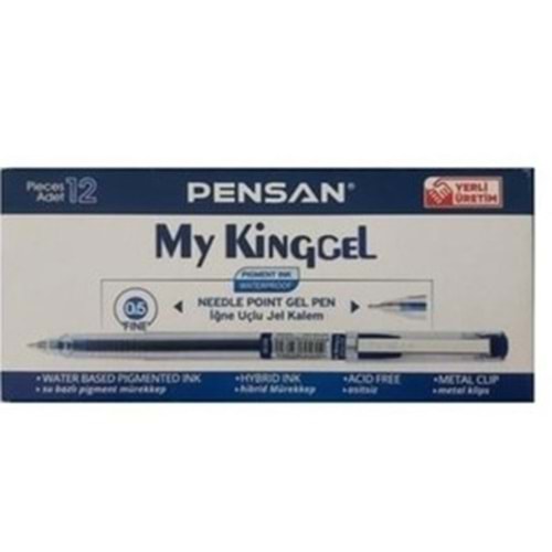TÜKENMEZ KALEM-PENSAN KLİPS MY-KING 0,5 PKT*12-MAVİ