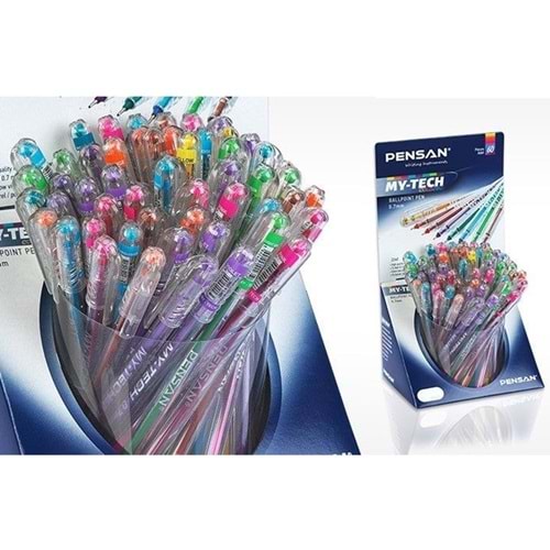 TÜKENMEZ KALEM-PENSAN MY-TECH 0,7 RENKLİ PKT*60 STANDLI