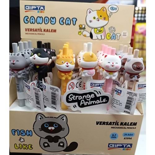 VERSATİL KALEM-GIPTA CANDY CAT 0,7 PKT*24