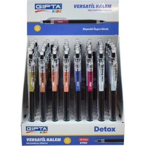 VERSATİL KALEM-GIPTA DETOX 0,7 6-RENK PKT*48
