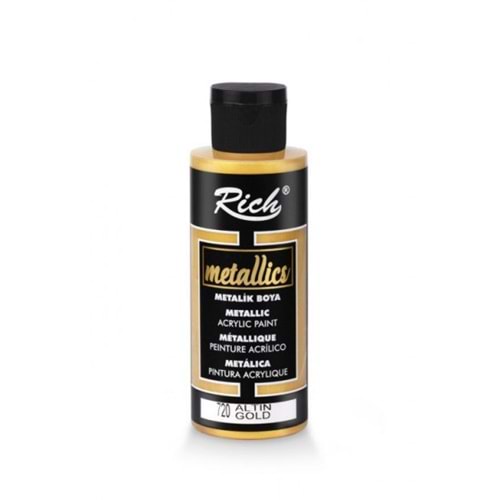 AKRİLİK BOYA-METALİK 120CC.RİCH 03956-ALTIN
