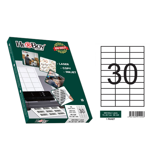 ETİKET-A4 LASER HB-1130 PKT*100 1/30