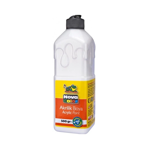 AKRİLİK BOYA-500GR NOVA COLOR NC-385*BEYAZ