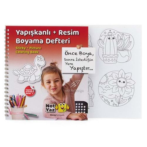 NOTYAZ-YAPIŞKANLI RESİM VE BOYAMA DEFTERİ RB-4071
