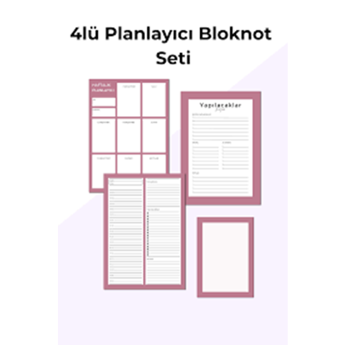 NOTYAZ-HAFTALIK PLANLAYICI SET HP-5085*PEMBE