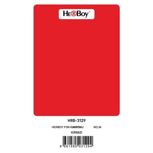 FON KARTON 35x50-160GR.HERBOY PKT*100-KIRMIZI