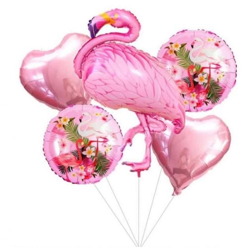 BALON FOLYO FLAMİNGO SET PKT*5