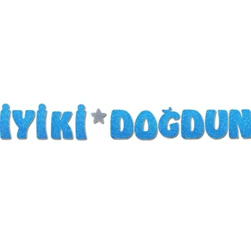 SİMLİ EVA UZAR YAZI-İYİ Kİ DOĞDUN*MAVİ