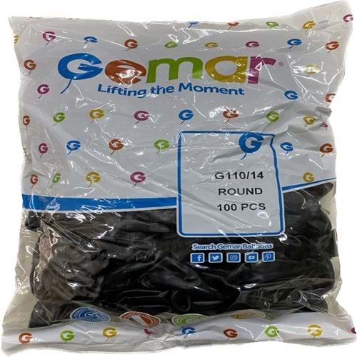 BALON-METALİK GEMAR PKT*100-SİYAH