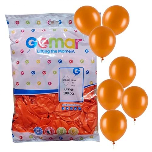 BALON-METALİK GEMAR PKT*100-TURUNCU