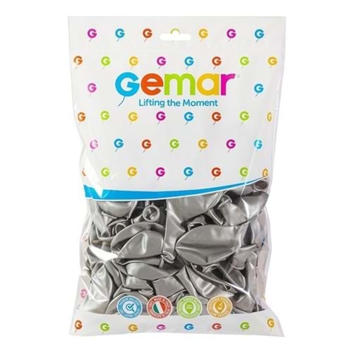 BALON-METALİK GEMAR PKT*100-GÜMÜŞ