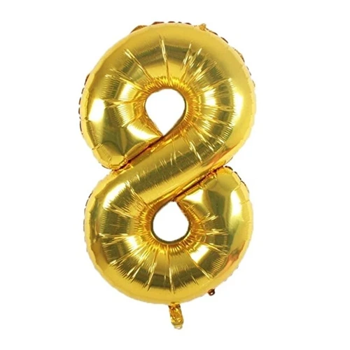 BALON FOLYO RAKAM*8-GOLD