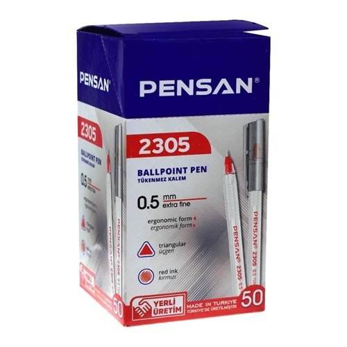 TÜKENMEZ KALEM-PENSAN 2305 0,5 PKT*50-KIRMIZI