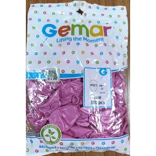 BALON-METALİK GEMAR PKT*100-GÜL