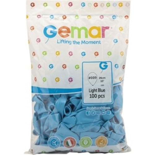 BALON-METALİK GEMAR PKT*100-AÇIK MAVİ