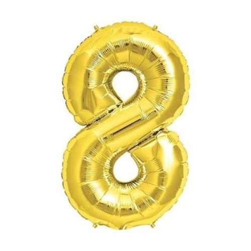 BALON FOLYO RAKAM*8 GOLD