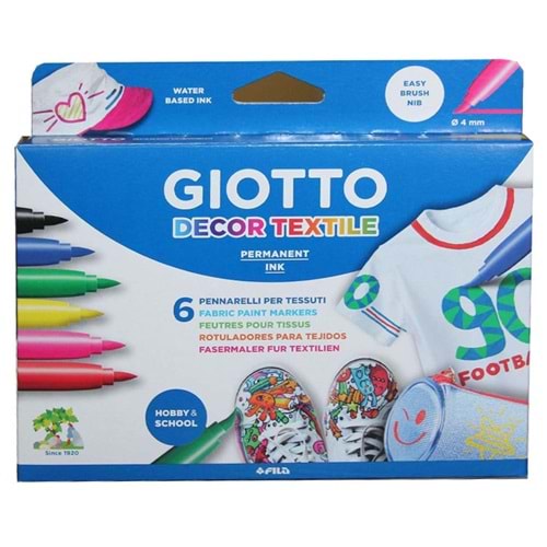 TEKSTİL KALEMİ-GİOTTO DECOR PKT*6