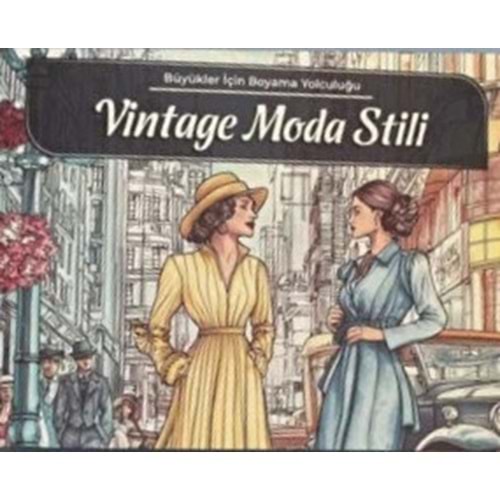 MANDALA BOYAMA KİTABI-VİNTAGE MODA STİLİ