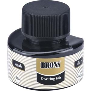 ÇİNİ MÜREKKEBİ-BRONS 20CC.PKT*12-SİYAH
