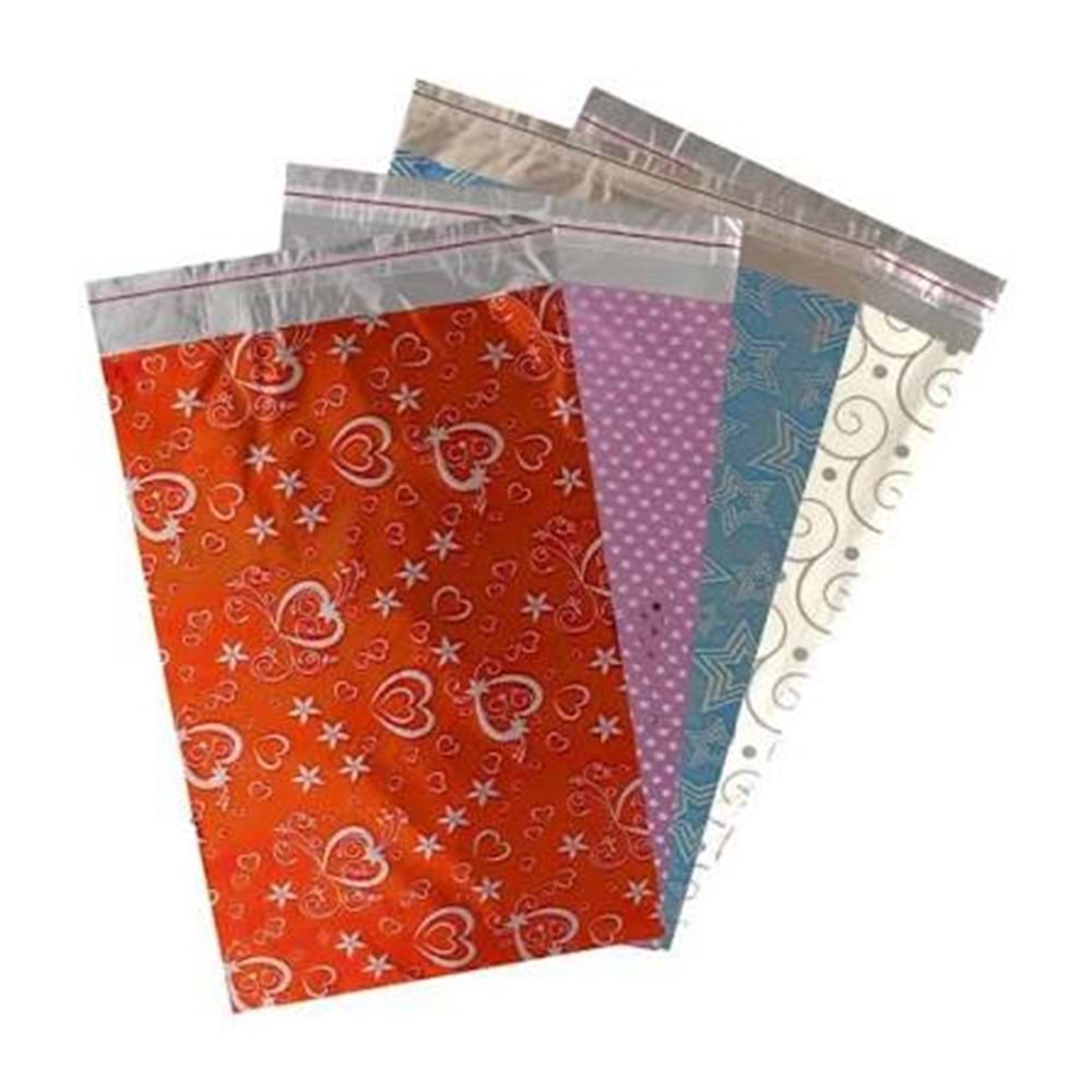 HEDİYE PAKETİ-15x25 METALİZE DESENLİ PKT*100