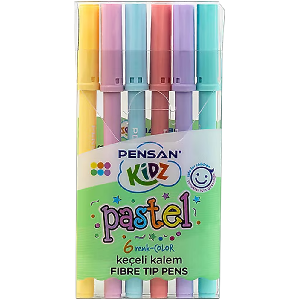 KEÇELİ KALEM-PENSAN KİDZ PKT*6*PASTEL