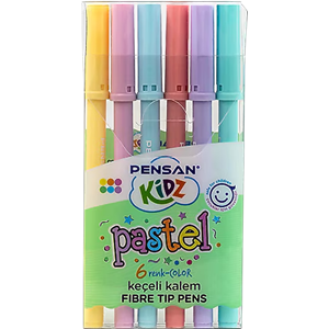 KEÇELİ KALEM-PENSAN KİDZ PKT*6*PASTEL