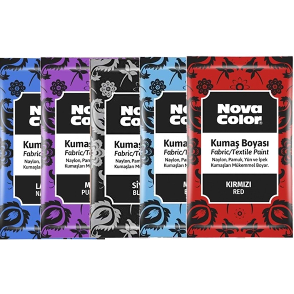 KUMAŞ BOYASI-TOZ NOVA COLOR 12GR.PKT*12-KAHVE