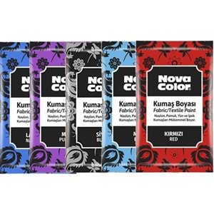 KUMAŞ BOYASI-TOZ NOVA COLOR 12GR.PKT*12-MOR