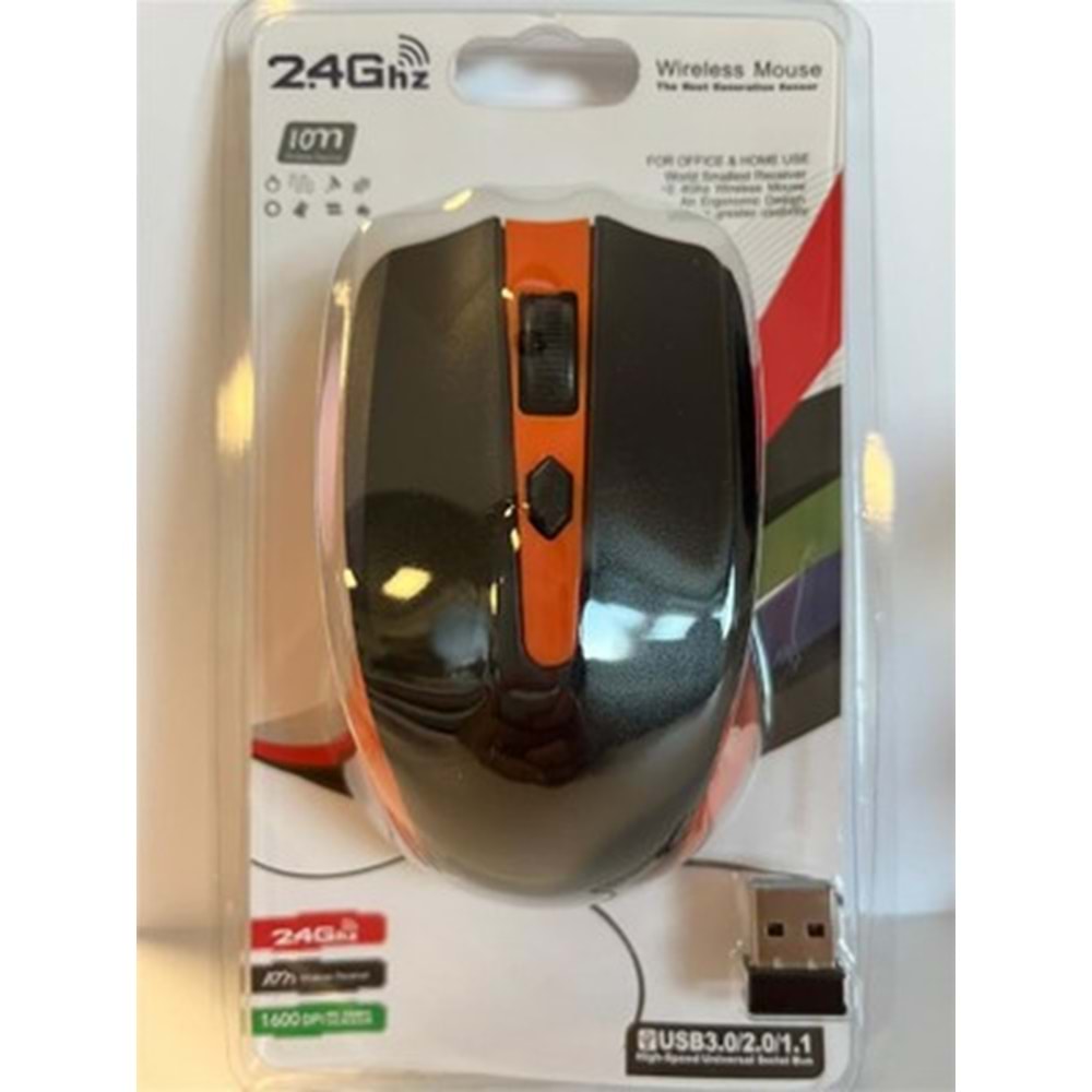 MOUSE-KABLOSUZ G-211 2.4GHZ*TURUNCU