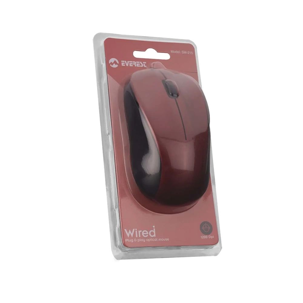 MOUSE-OPTİK SM-215 1200DPI *KIRMIZI