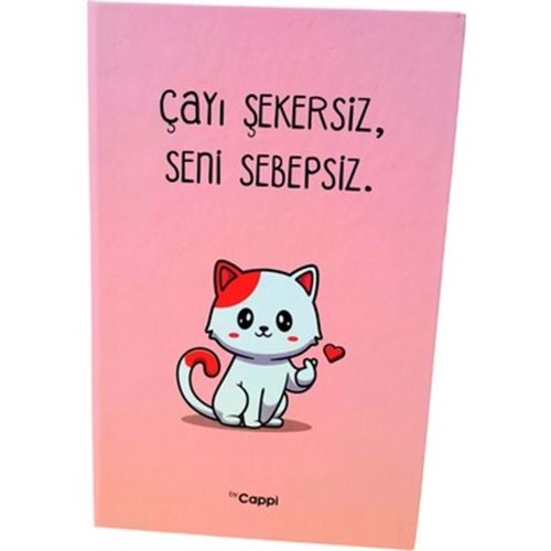 NOT DEFTERİ-A5 CAPPİ SÖZLÜ SERT KAPAK*ÇİZGİLİ
