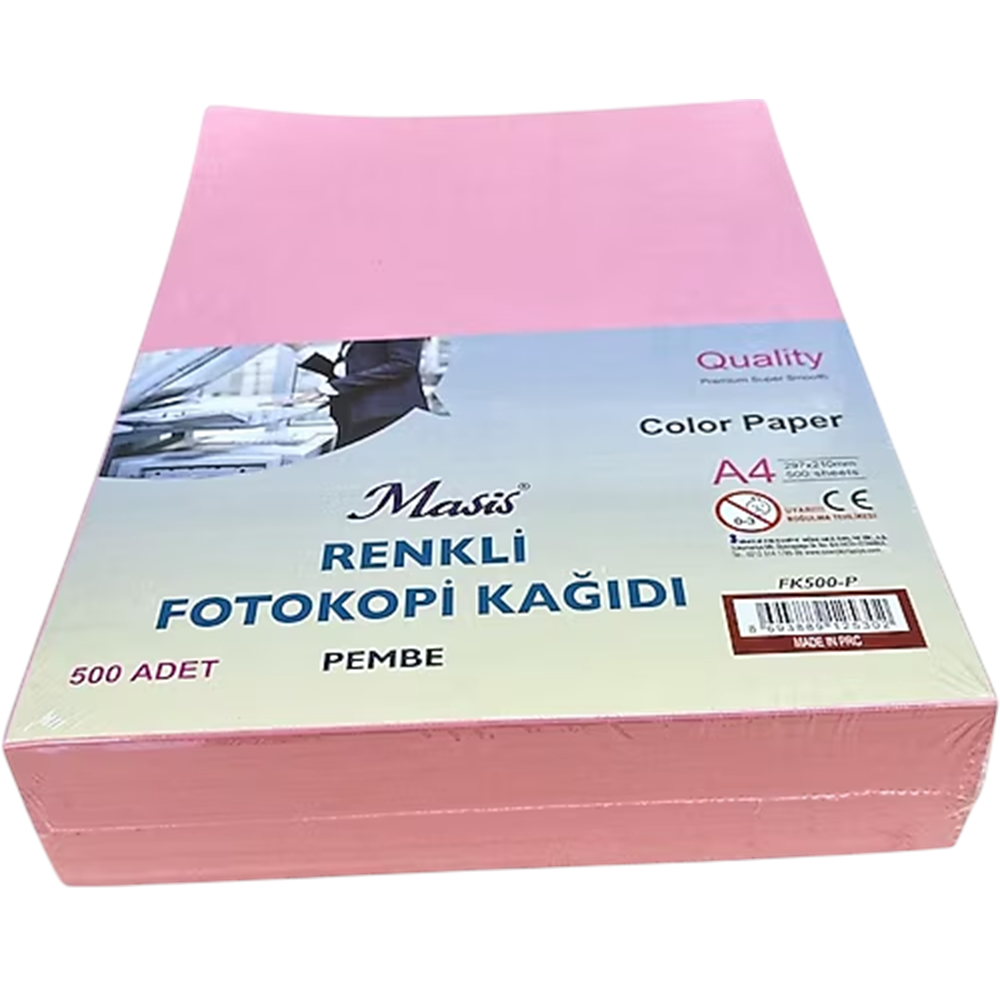 RENKLİ FOTOKOPİ KAĞIDI -A4 MASİS PKT*500-FOSFORLU FUŞYA