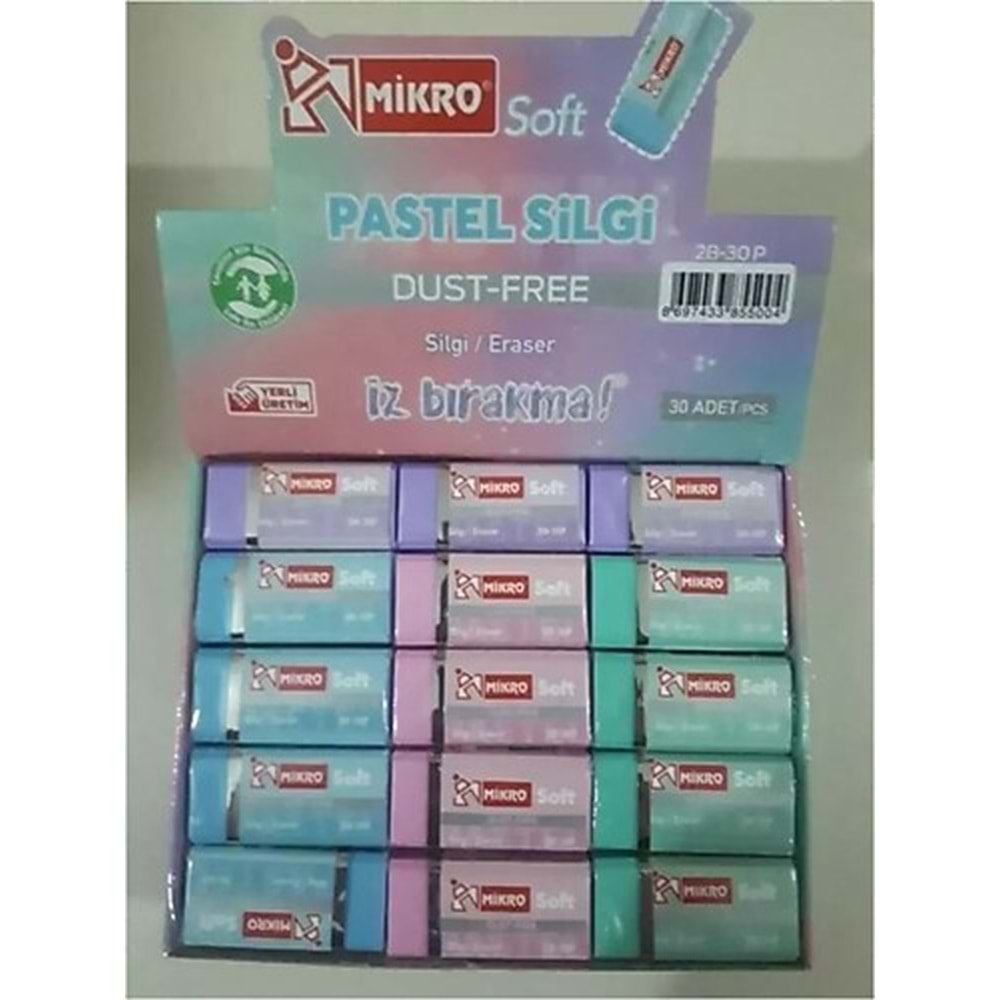 SİLGİ-MİKRO PASTEL SOFT PKT*30