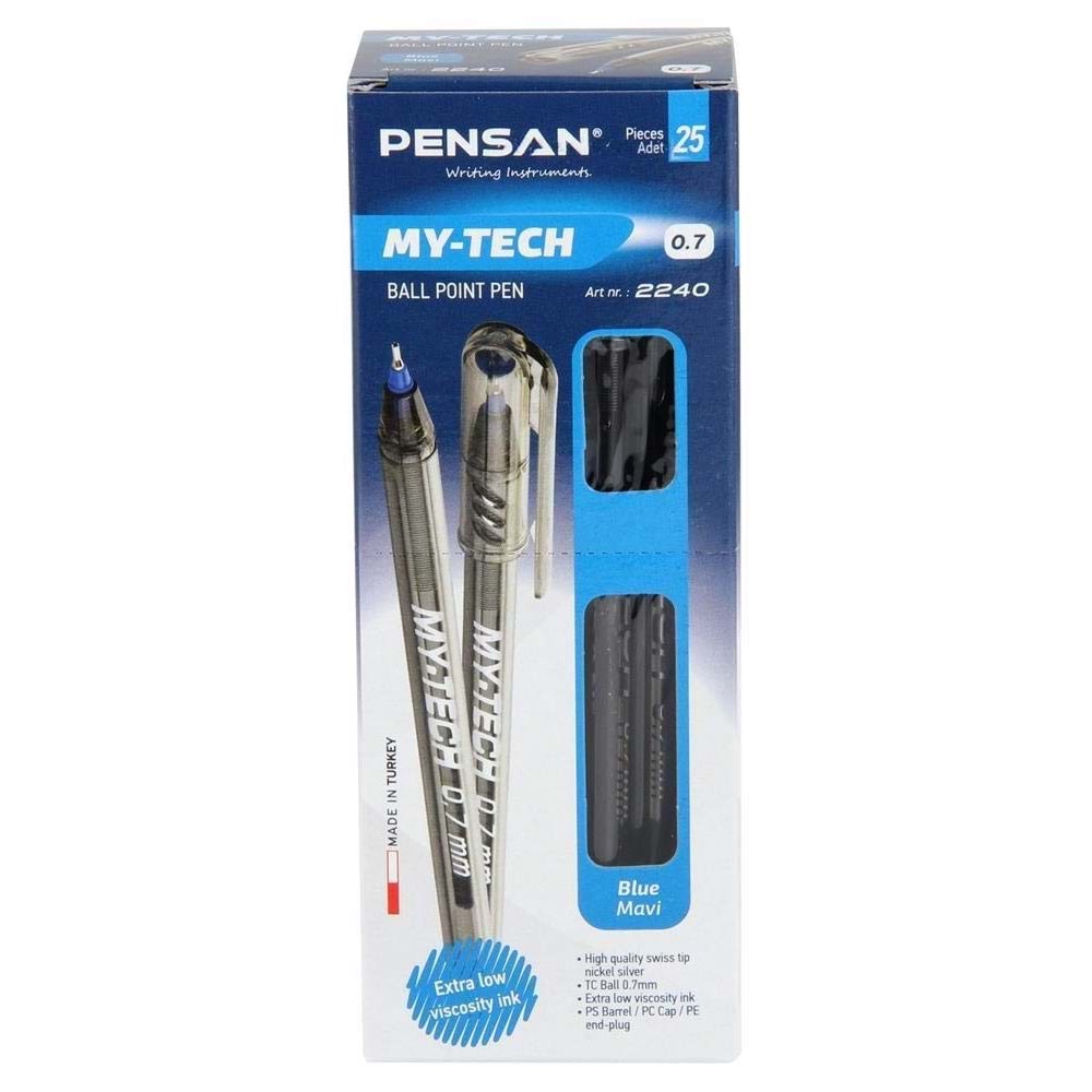 TÜKENMEZ KALEM-PENSAN MY-TECH 0,7MM PKT*25-MAVİ