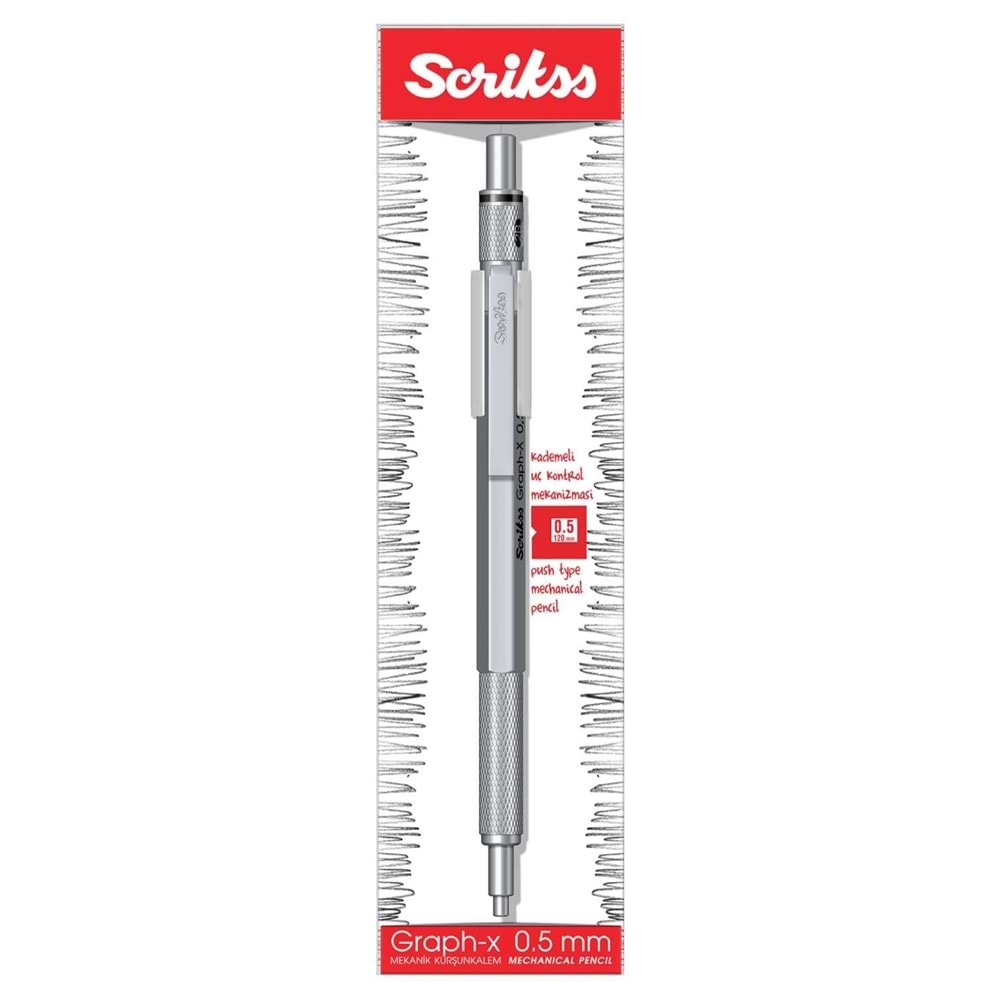 VERSATİL KALEM-SCRİKSS GRAPH-X METAL 0.7*GRİ